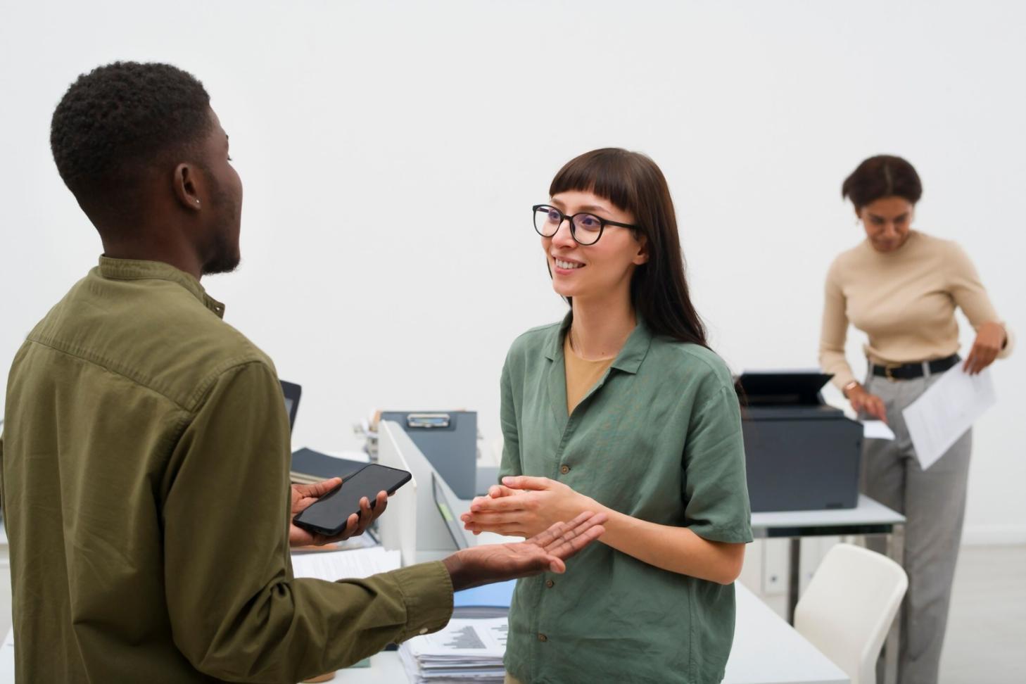 Professional training environment with laptops and financial documents